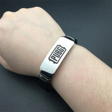 Load image into Gallery viewer, PUBG Bracelet Silica Gel Stainless Steel Wristband Cosplay