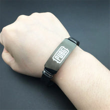 Load image into Gallery viewer, PUBG Bracelet Silica Gel Stainless Steel Wristband Cosplay