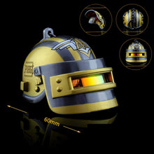 Load image into Gallery viewer, PUBG Level 3 Helmet Metal Pendant Keychain