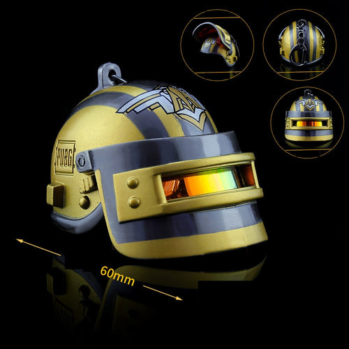 PUBG Level 3 Helmet Metal Pendant Keychain