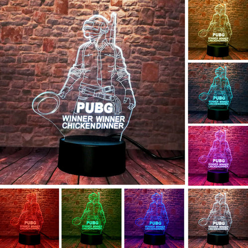 PUBG Figure 3D Illusion LED Nightlight