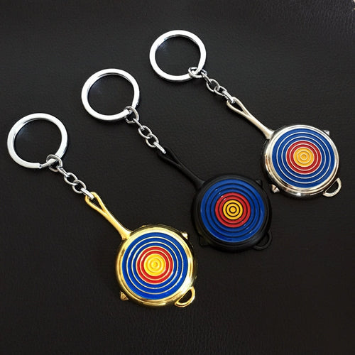 Game PUBG Level 3 Saucepan Keychain Player Unknown's Battlegrounds Surrounding Weapons Alloy Cosplay Props Pendant Key Ring